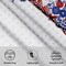 Patriotic Red and Blue Flowers Tablecloth Round 60 Inch 4th of July Memorial Day Table Cloths Polyester Fabric American Flag Table Cover for Kitchen Dining Room Picnic Party Independence Day Outdoor